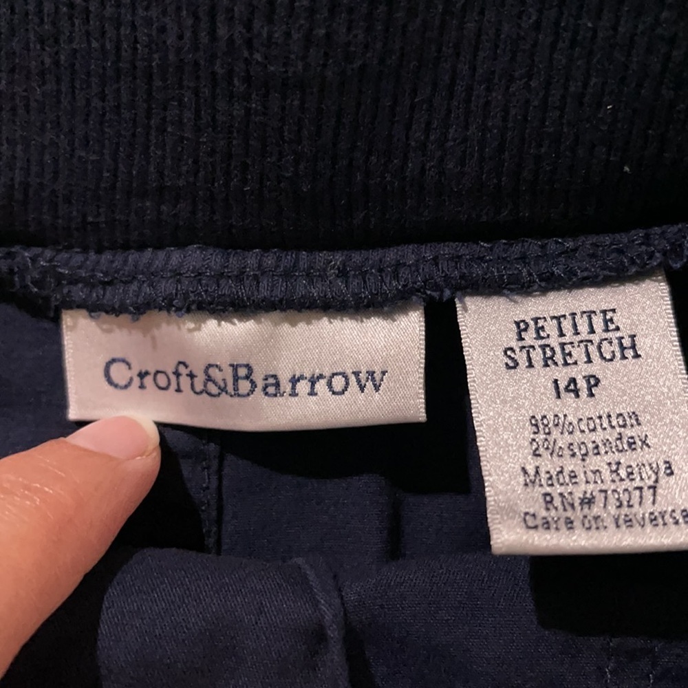 Croft & Barrow Skort Skirt For Women Sz 14 Petite Stretch Navy Blue Color, NWT - Picture 8 of 10